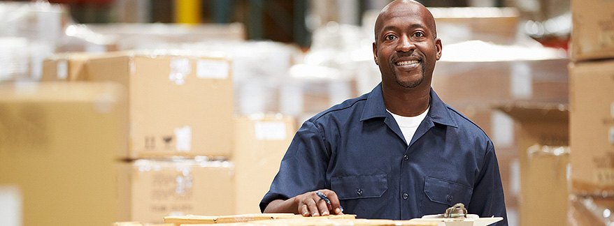 Man working in a warehouse