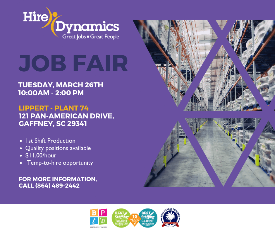 Gaffney job fair_Gaffney jobs_South Carolina jobs_Gaffney South Carolina