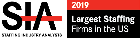 Staffing industry analysts - largest staffing firms in the US 2019 badge